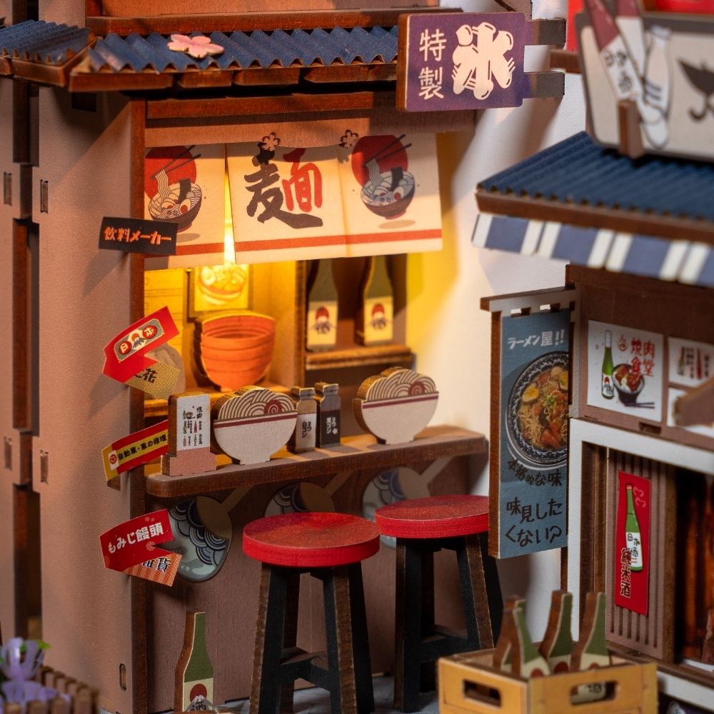 Maqueta Book Nook DIY Sakura Wine Alley de 249 piezas con luz LED
