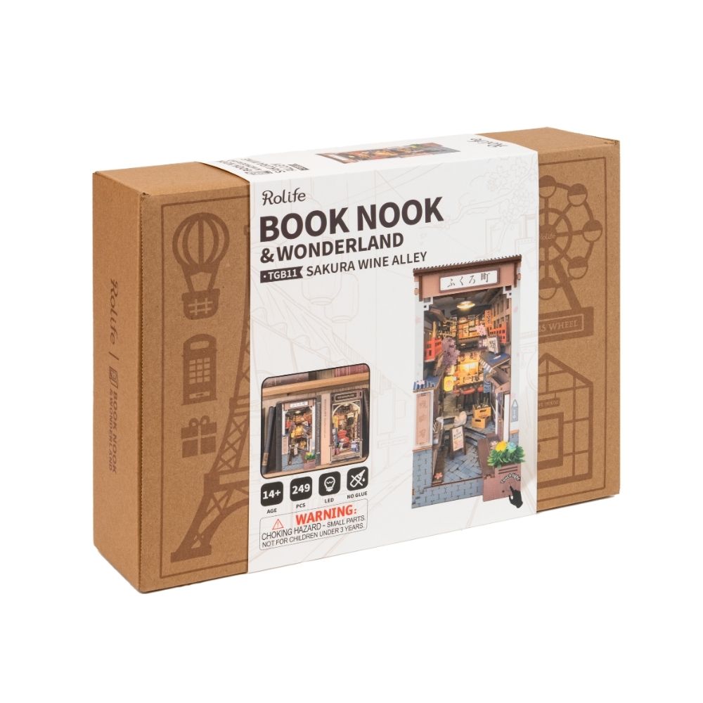 Maqueta Book Nook DIY Sakura Wine Alley de 249 piezas con luz LED