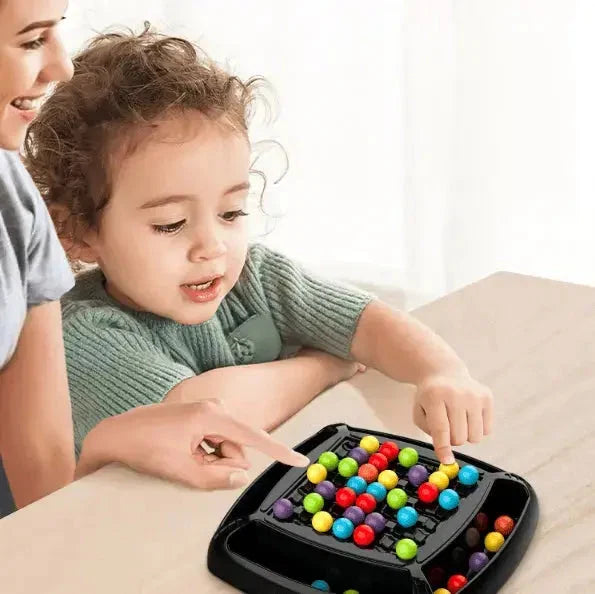 Jeu de stratégie de société avec 80 billes colorées pour toute la famille
