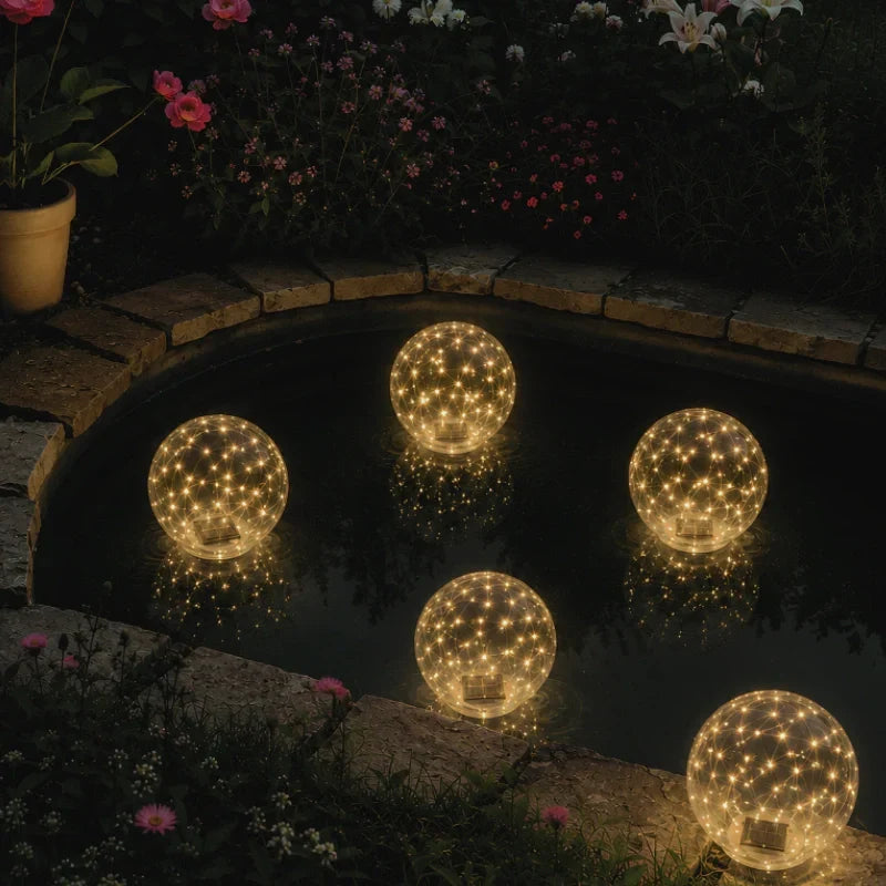 Lámpara Solar Flotante para Piscina y Jardín con 4 Colores de Luz