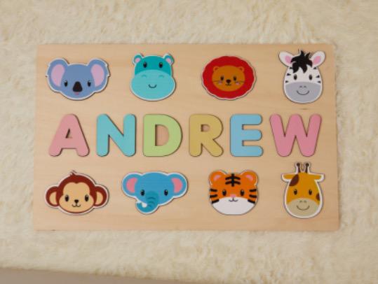 NomadWood – Puzle de madera personalizado con el nombre de tu hijo