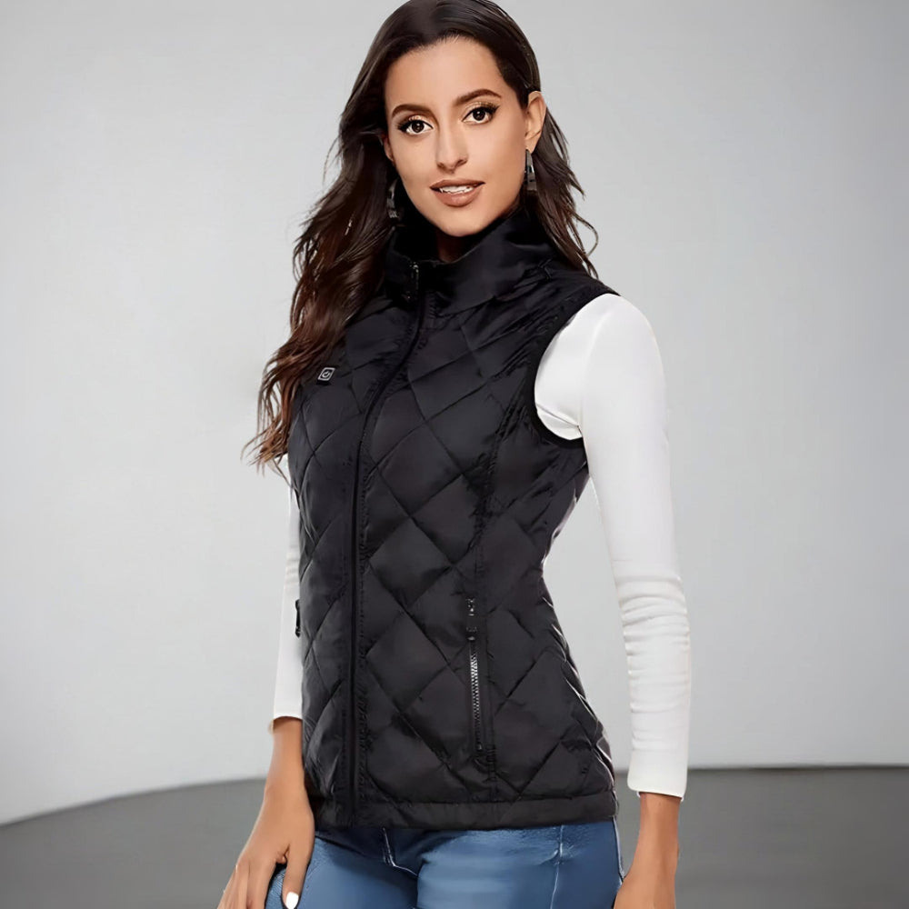 Chaleco Calefactable Eléctrico para Mujer con 9 Zonas de Calor