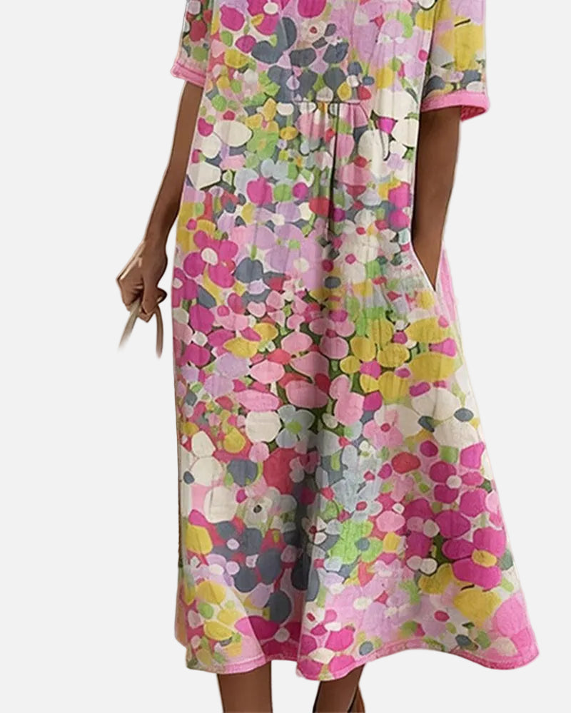 Vestido Midi Floral para Mujer | Suelto y Ligero
