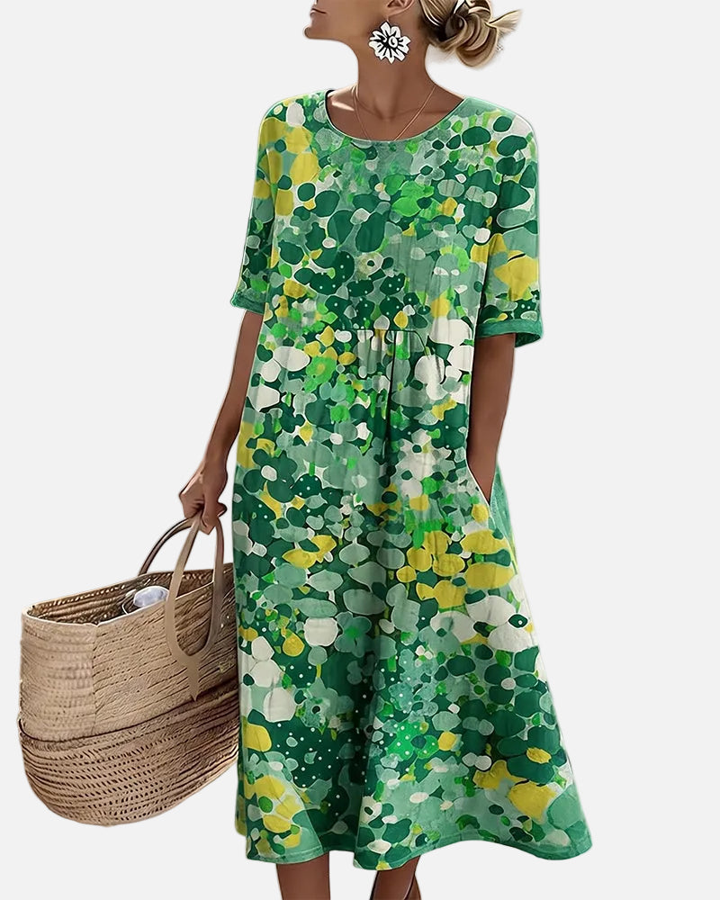 Vestido Midi Floral para Mujer | Suelto y Ligero