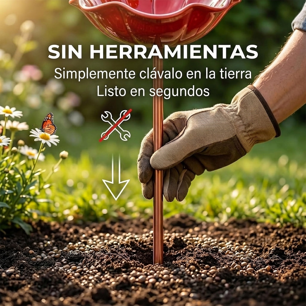 Bebedero Floral Artesanal para Pájaros – Dale Vida a tu Jardín