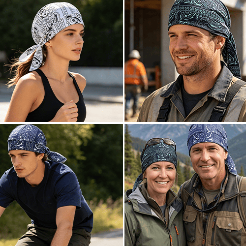 Bandana Deportiva Elástica para Ciclismo y Running con Ajuste bajo Casco