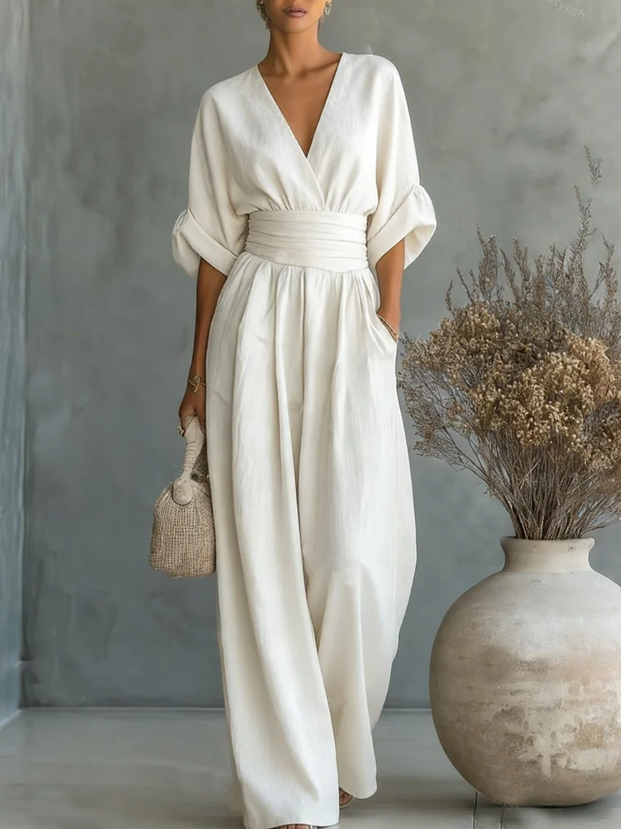 Mono para Mujer | Escote en V, Estilo Minimalista