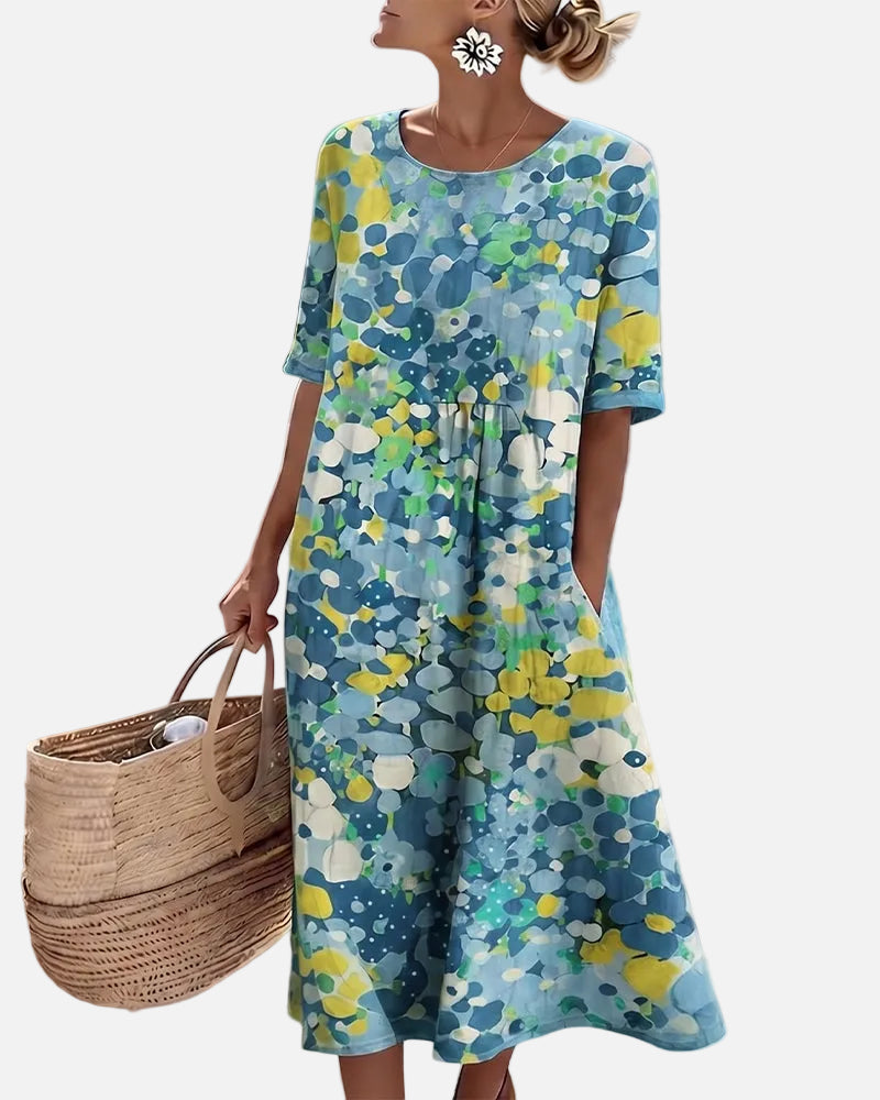 Vestido Midi Floral para Mujer | Suelto y Ligero