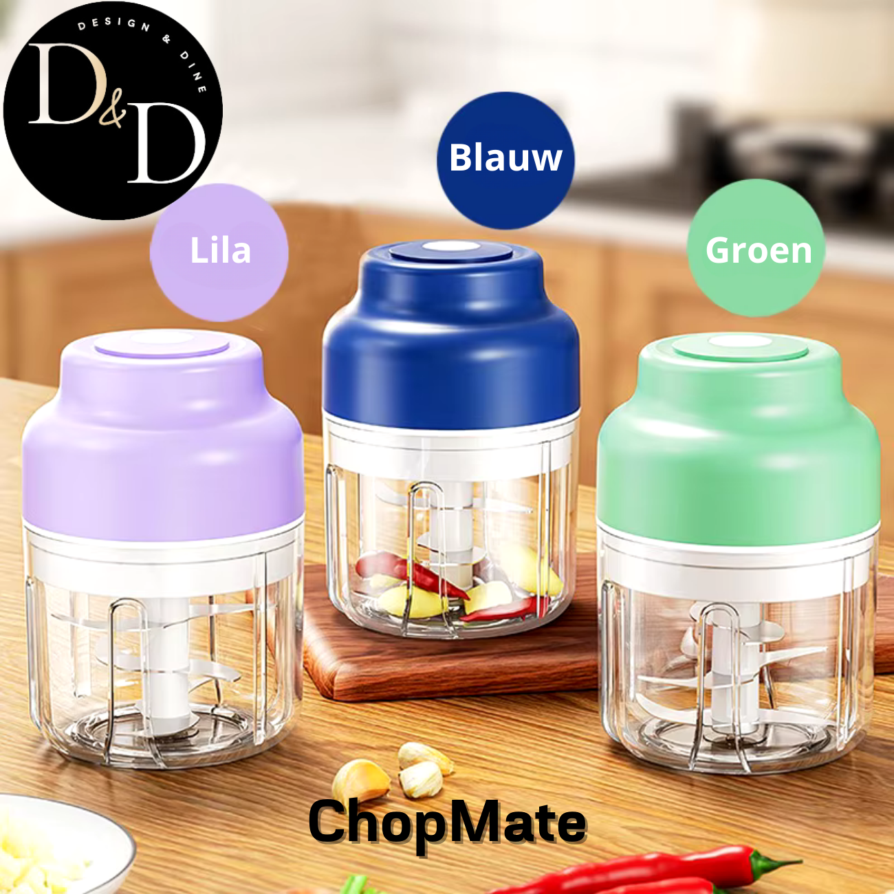 ChopMate – Mini picadora eléctrica de verduras