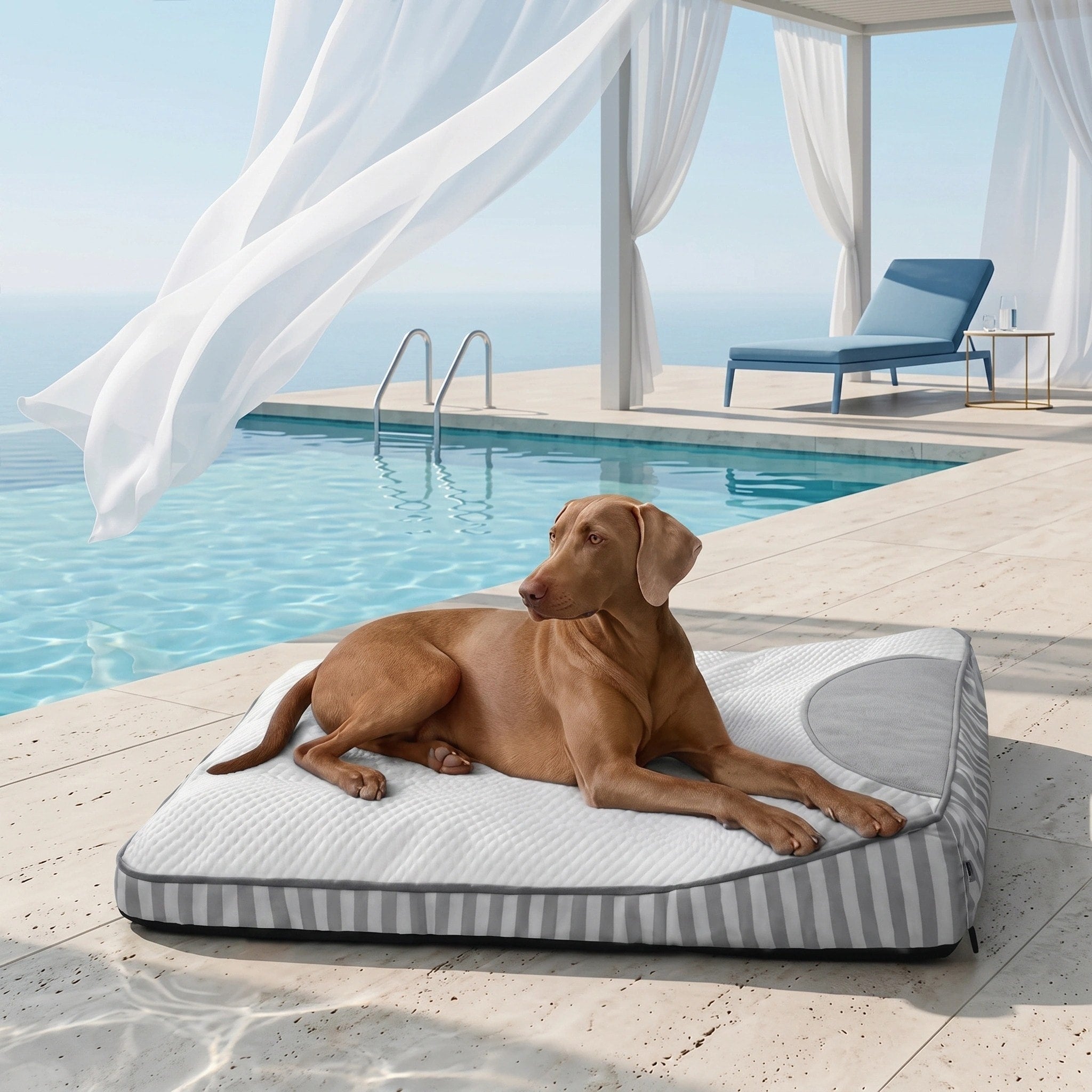 Cama ortopédica para mascotas gris - superficie transpirable para perros de todas las razas