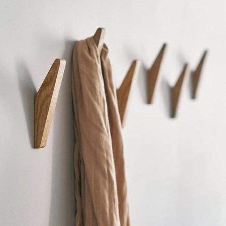 Wandkapstokken van hout · sets van 2, 4, 6 of 8