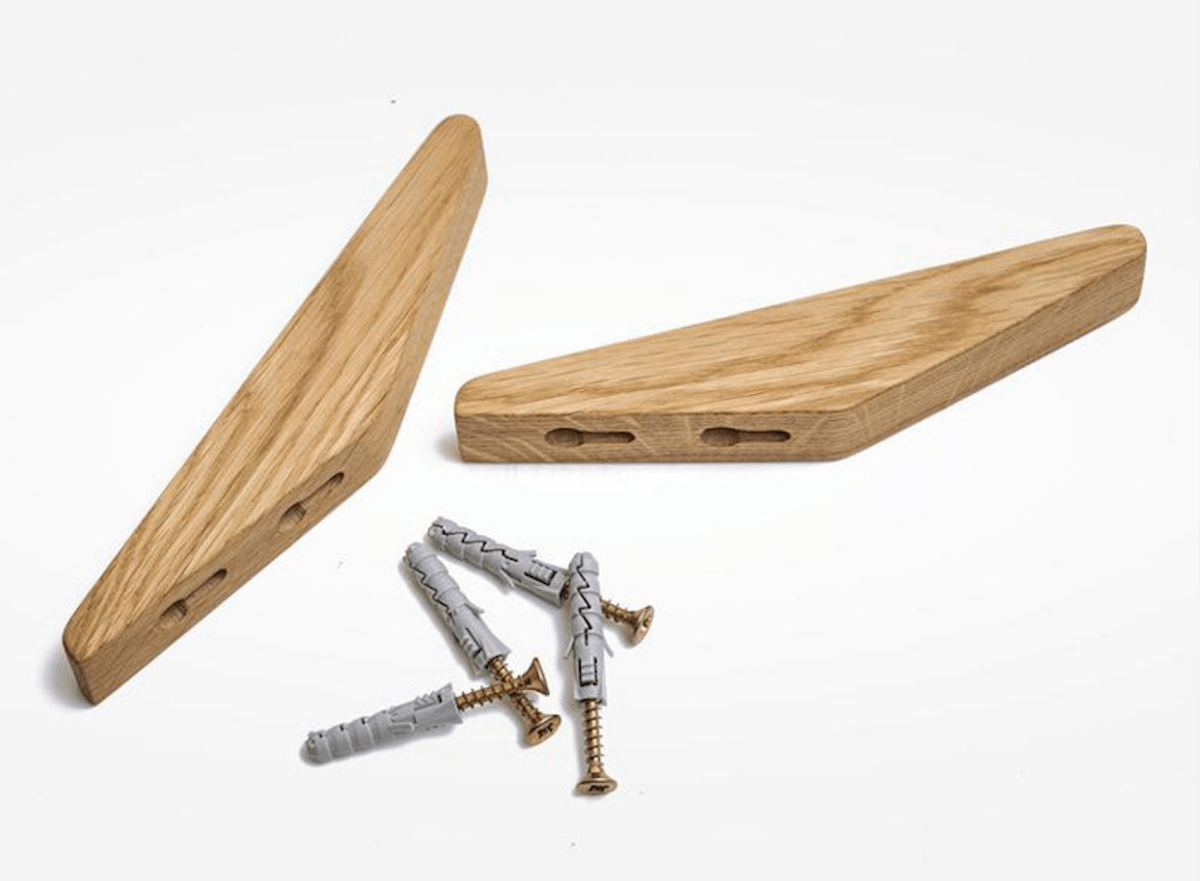 Wandkapstokken van hout · sets van 2, 4, 6 of 8