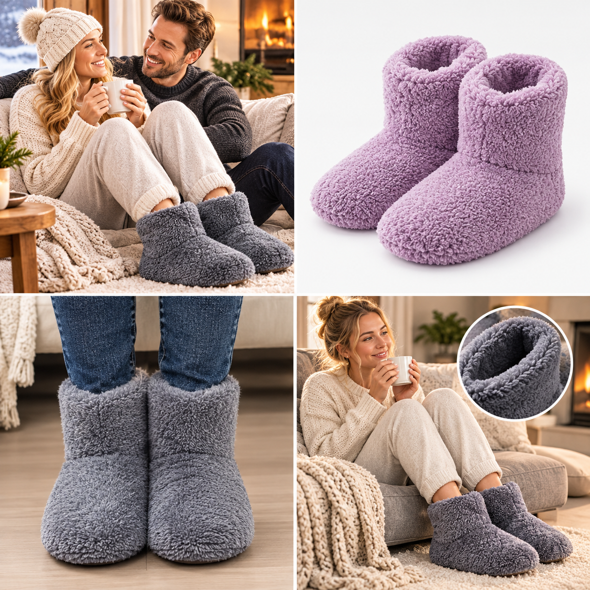 Zapatillas calefactables por USB para mujer y hombre