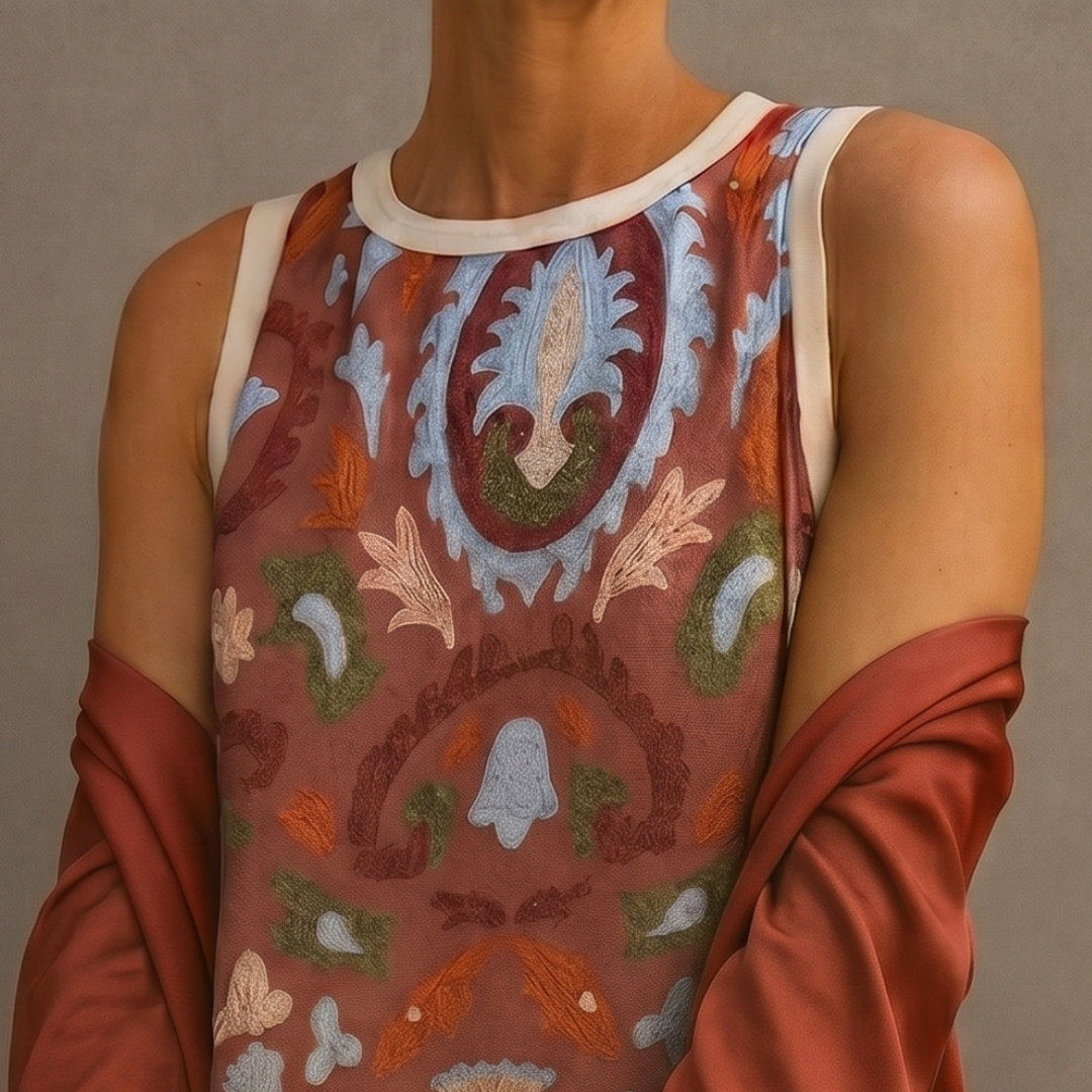 Conjunto de Vestido Largo y Chaleco a Juego para Mujer