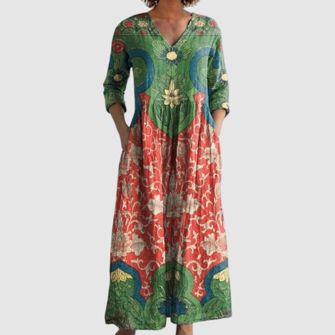 Vestido Maxi Floral Estilo Boho para Mujer
