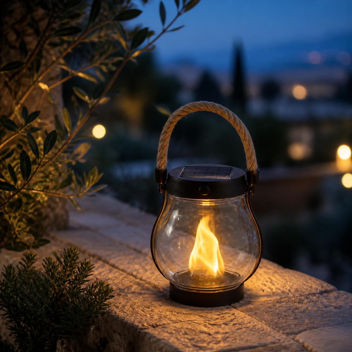 LlamaViva | Farol con Efecto de Fuego Realista