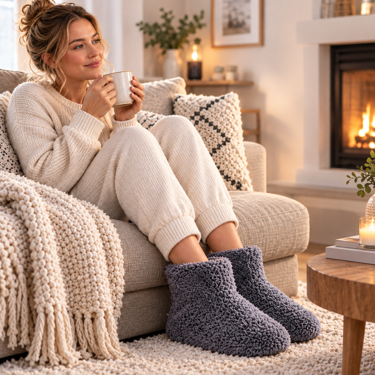 Zapatillas calefactables por USB para mujer y hombre
