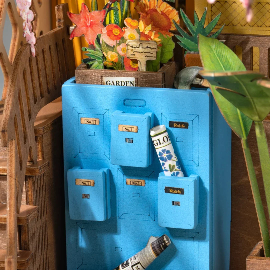 Maqueta Book Nook DIY Greenhouse de 176 piezas con luz LED