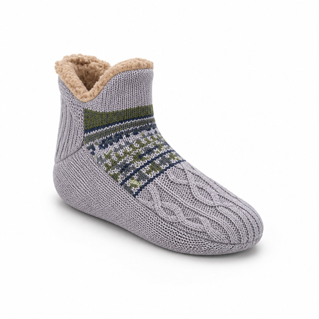 Chaussettes d’intérieur avec doublure sherpa et semelle antidérapante