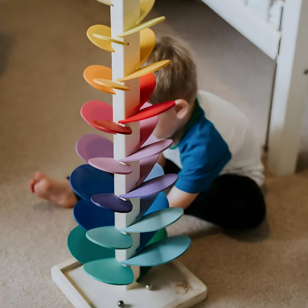 Pista de Bolas de Madera Colorida Juguete Educativo