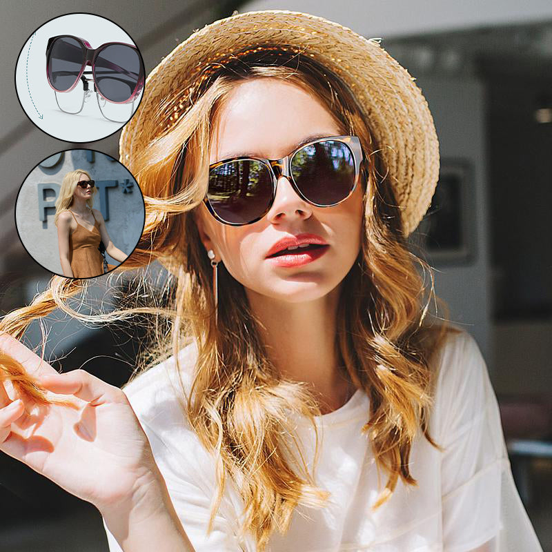 Gafas de Sol Superpuestas Polarizadas UV400 Diseño Cat-Eye para Hombre y Mujer