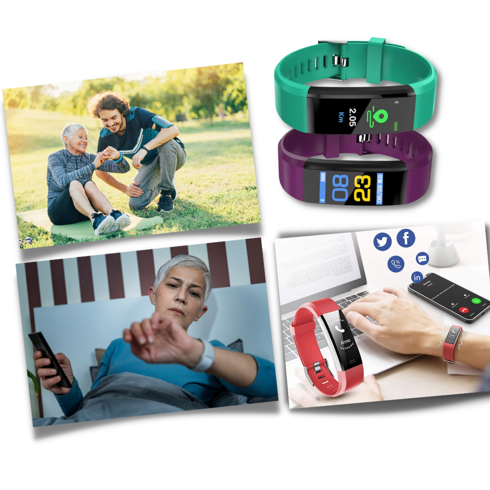 Reloj de Fitness para Personas Mayores de Silicona Impermeable