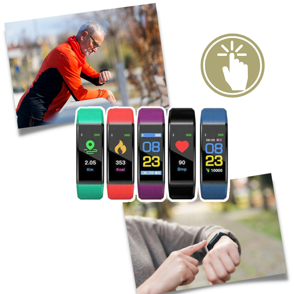 Reloj de Fitness para Personas Mayores de Silicona Impermeable