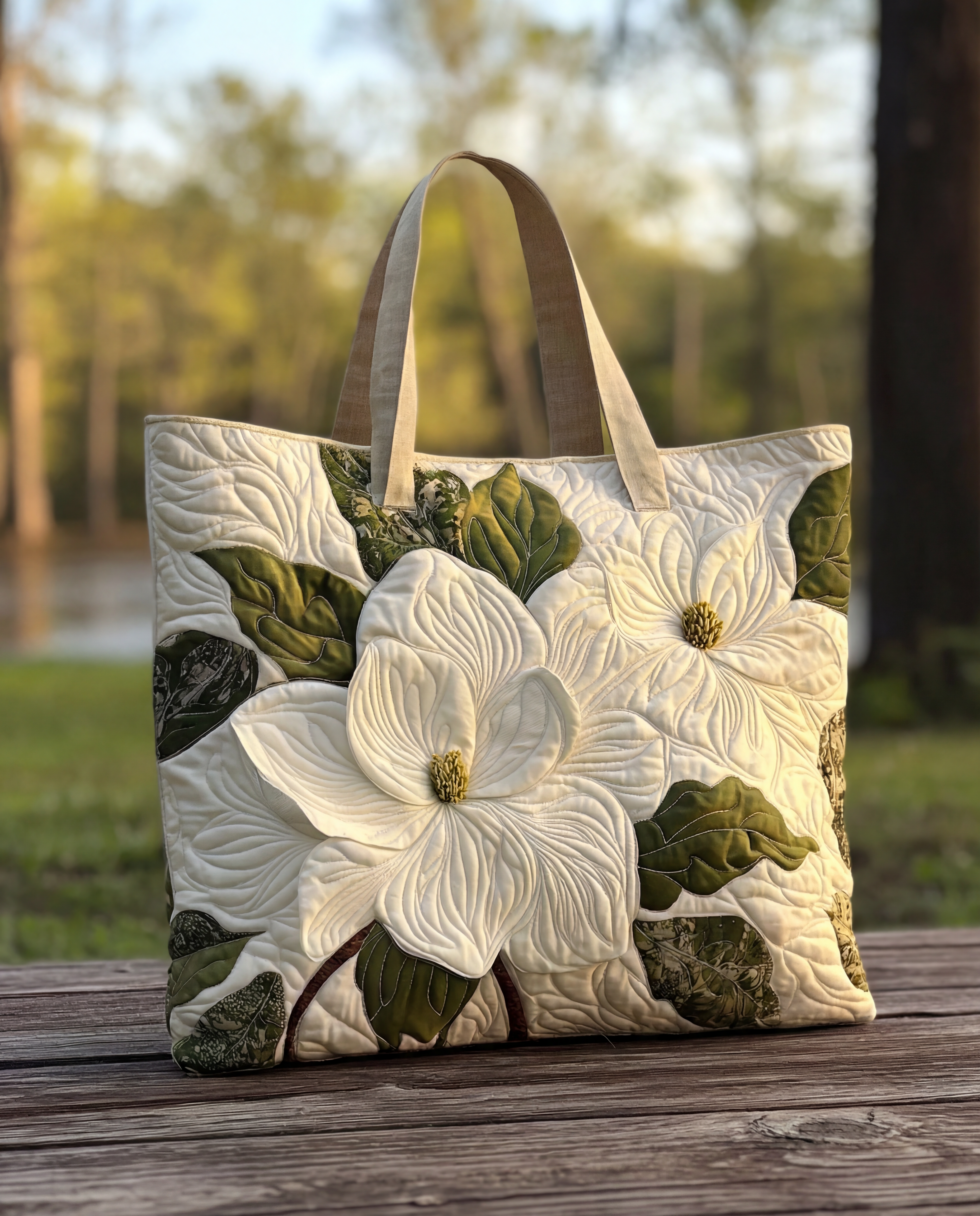 Bolso Tote Artesanal | Motivo Floral en Tonos Vivos