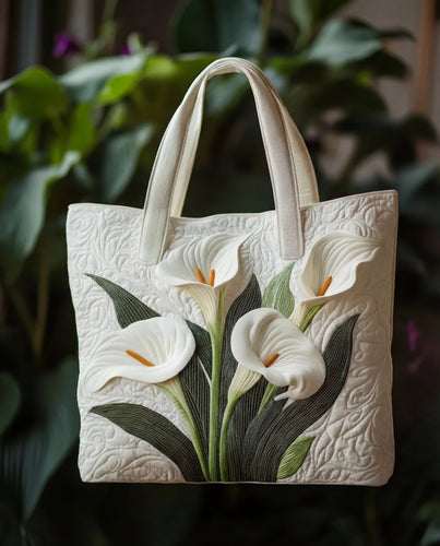 Bolso Tote Artesanal | Concha Blanca sobre Fondo Azul