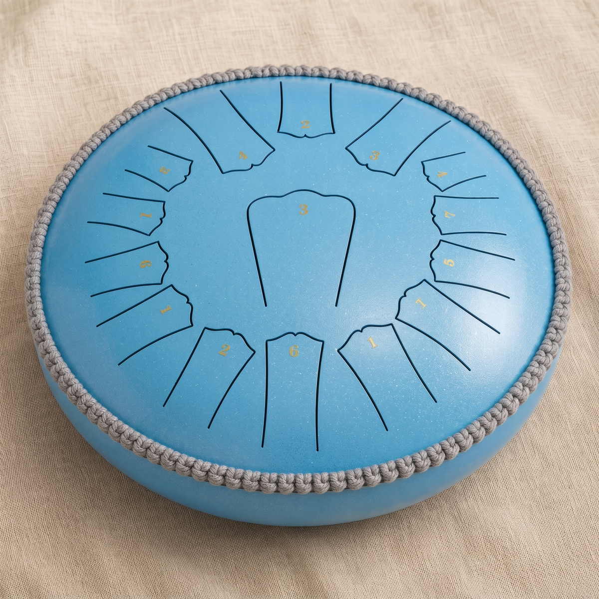 Tambor de Acero Tipo Rain Drum, Escala Pentatónica 432Hz para Meditación
