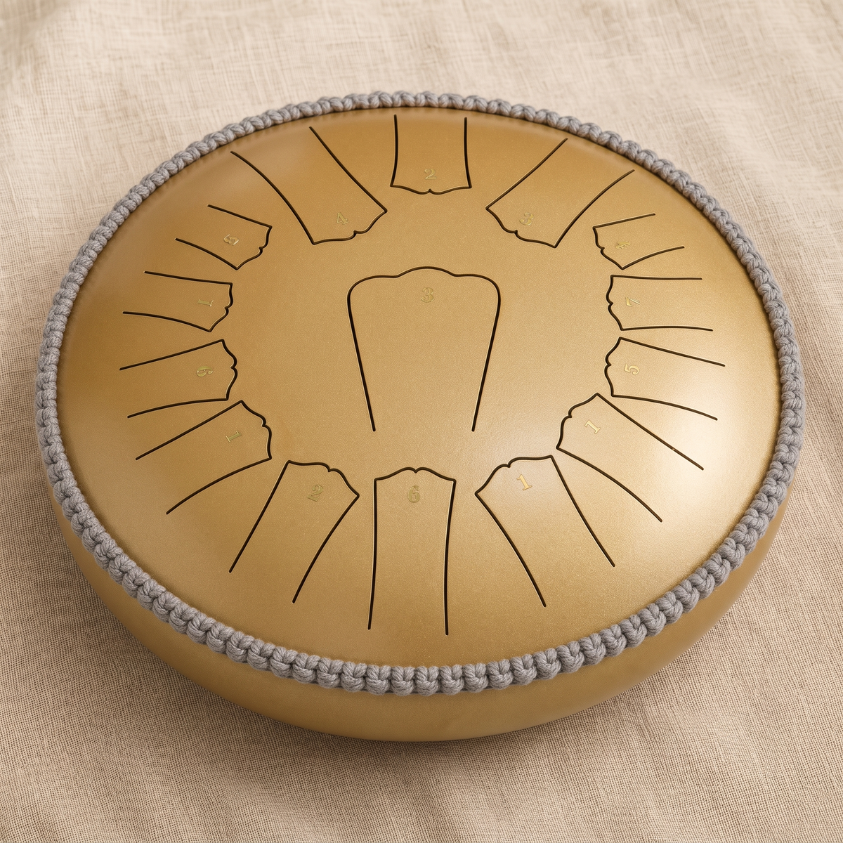Tambor de Acero Tipo Rain Drum, Escala Pentatónica 432Hz para Meditación