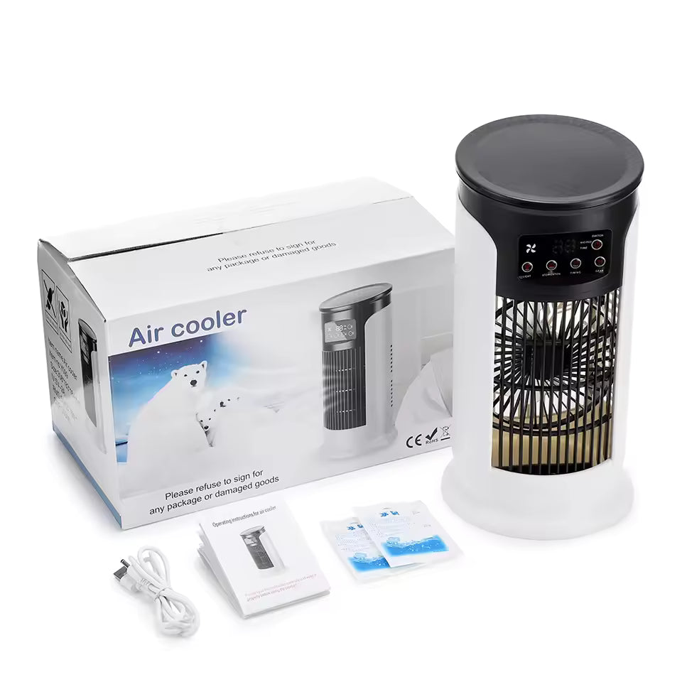 Ventilador refrigerador portátil 4 en 1 - ajustes regulables para máximo confort