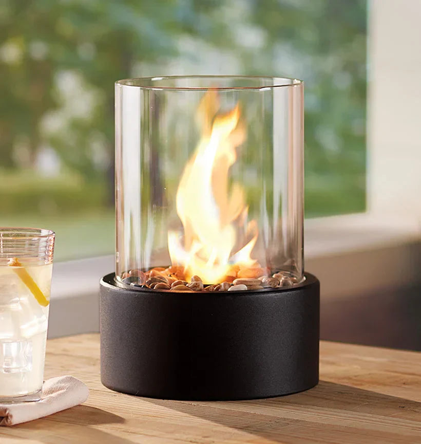 Lumara - Chimeneas de bioetanol de sobremesa con Llama Auténtica - Interior y Exterior