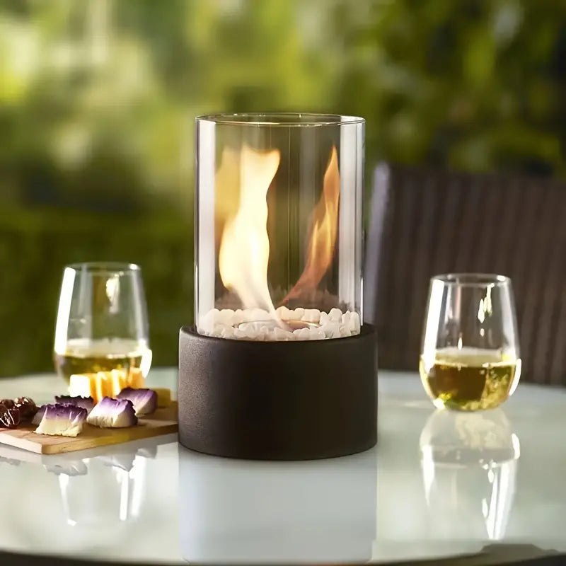 Lumara - Chimeneas de bioetanol de sobremesa con Llama Auténtica - Interior y Exterior