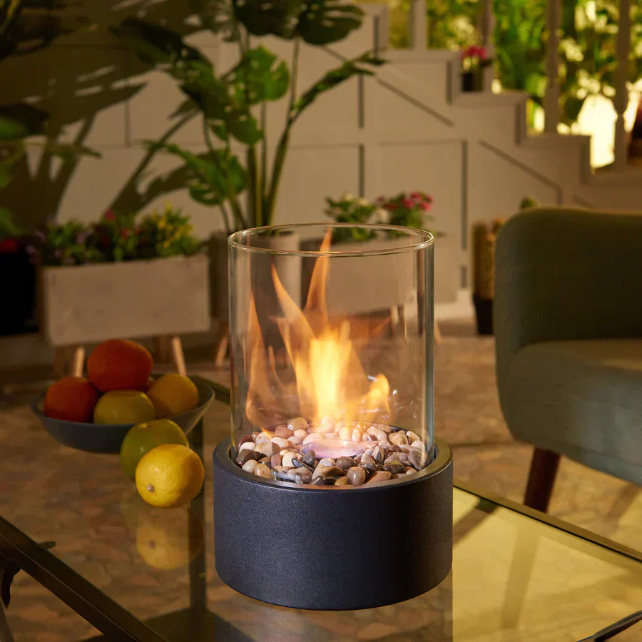 Lumara - Chimeneas de bioetanol de sobremesa con Llama Auténtica - Interior y Exterior