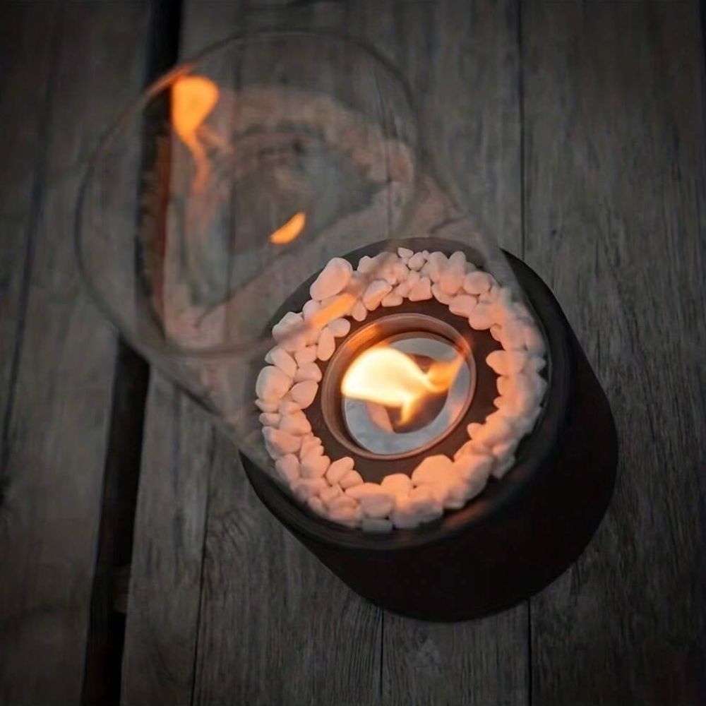 Lumara - Chimeneas de bioetanol de sobremesa con Llama Auténtica - Interior y Exterior