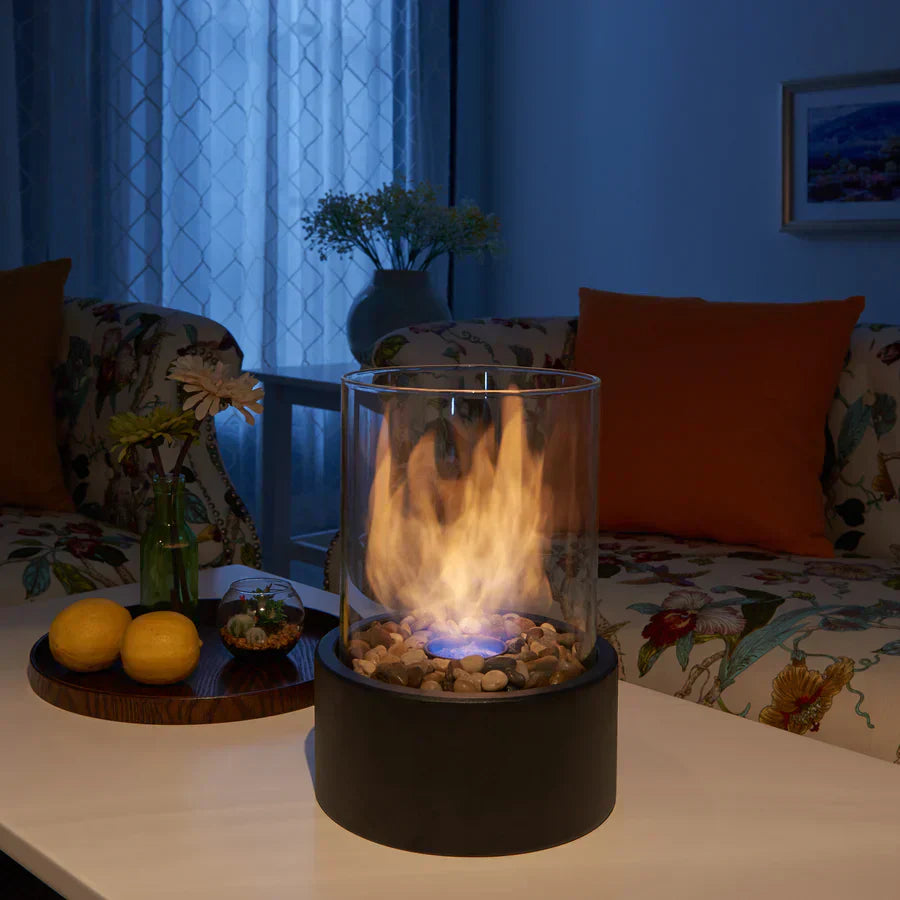 Lumara - Chimeneas de bioetanol de sobremesa con Llama Auténtica - Interior y Exterior