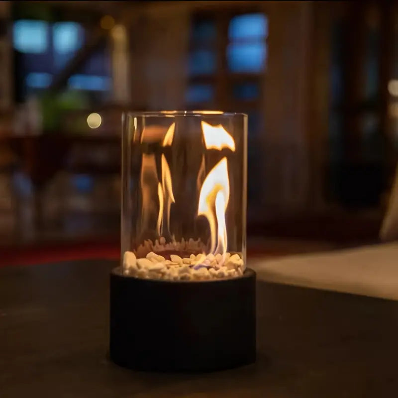 Lumara - Chimeneas de bioetanol de sobremesa con Llama Auténtica - Interior y Exterior