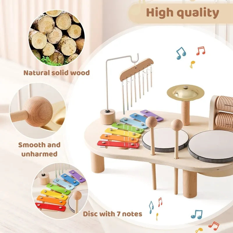 SonajeroWood – Set de instrumentos musicales de madera para bebés
