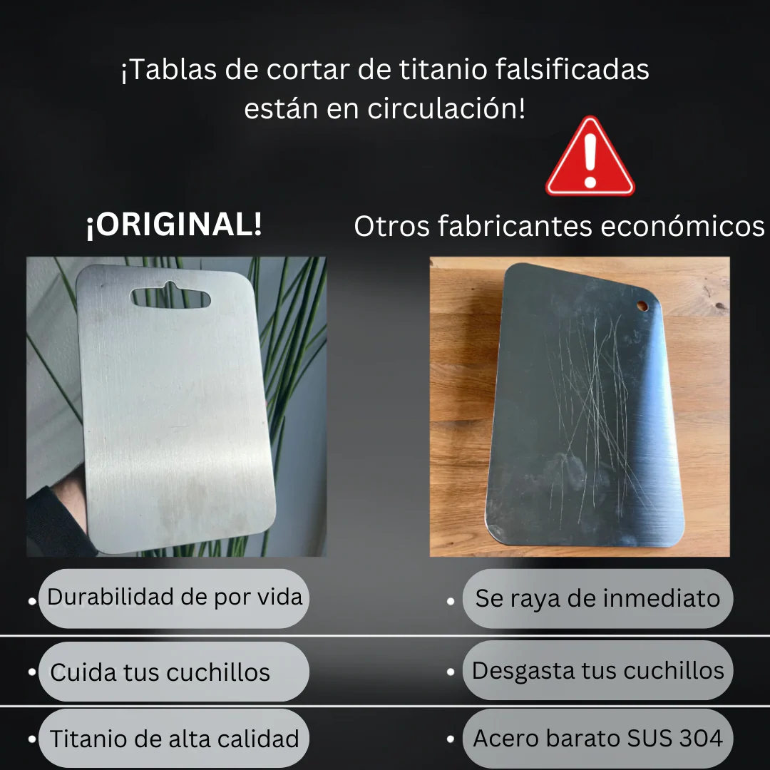 TitanSlice - Tabla de cortar de titanio