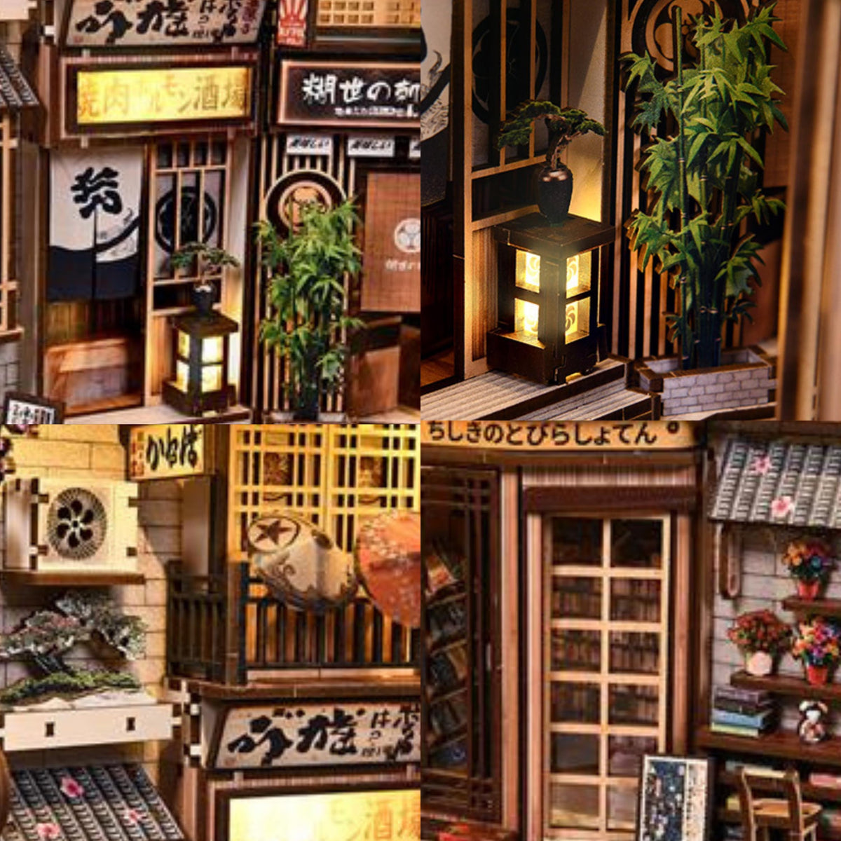 Callejón de los Gatos – Book Nook Japonés DIY con Luz LED
