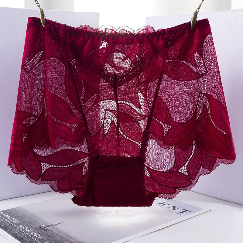 Culotte de encaje para mujer con refuerzo de algodón