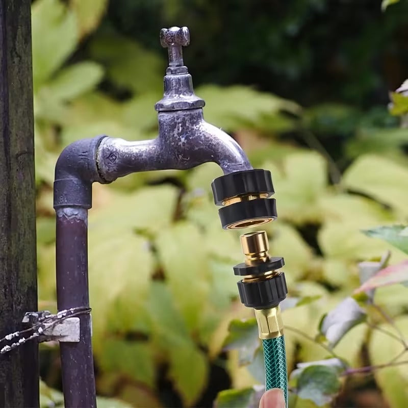 HydroSnap - Conector Rápido para Manguera de Jardín