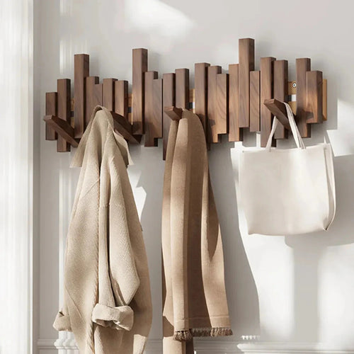 Perchero Estilo Piano - Nogal/Haya - Diseño Elegante