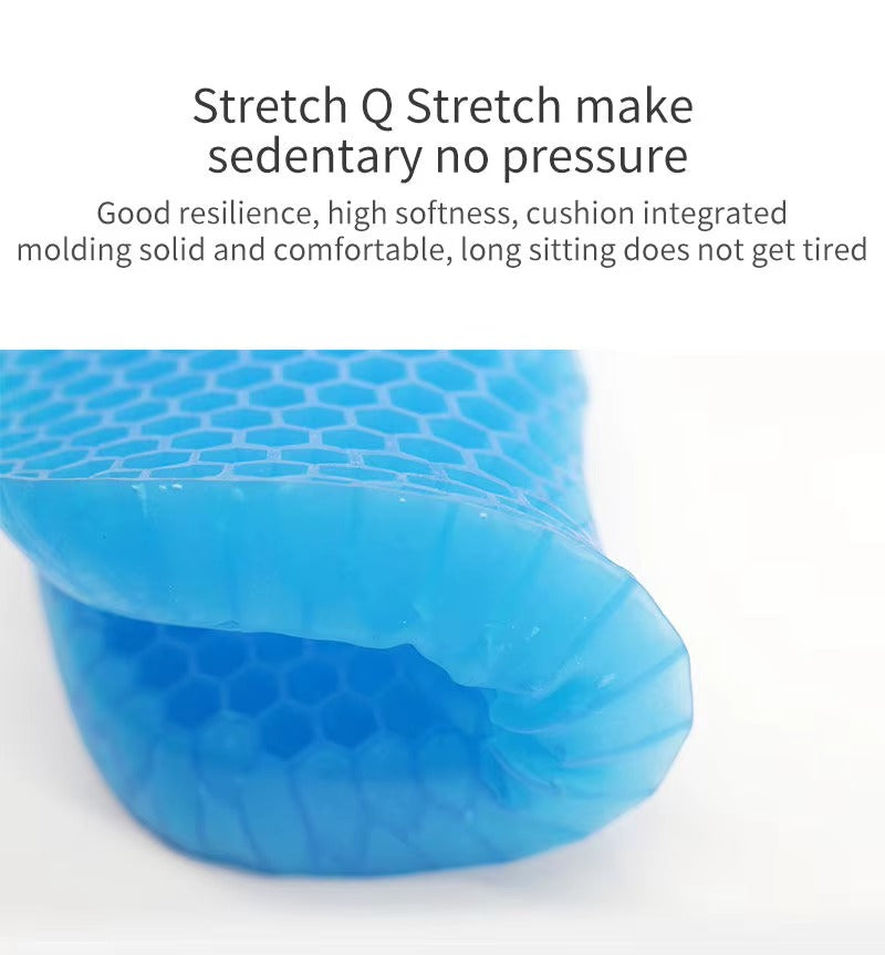 Cojín de Asiento de Gel con Estructura Alveolar y Funda Antideslizante