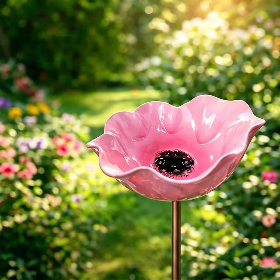 Bebedero Floral Artesanal para Pájaros – Dale Vida a tu Jardín