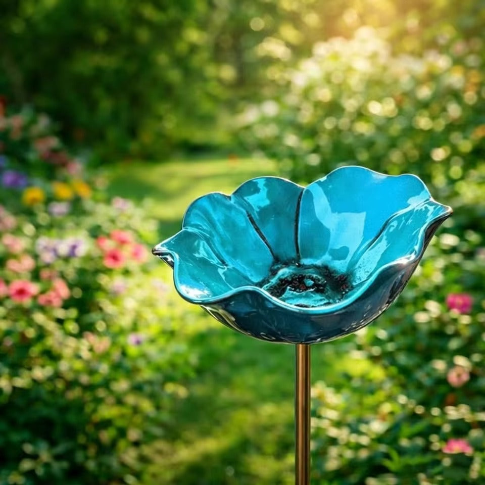 Bebedero Floral Artesanal para Pájaros – Dale Vida a tu Jardín