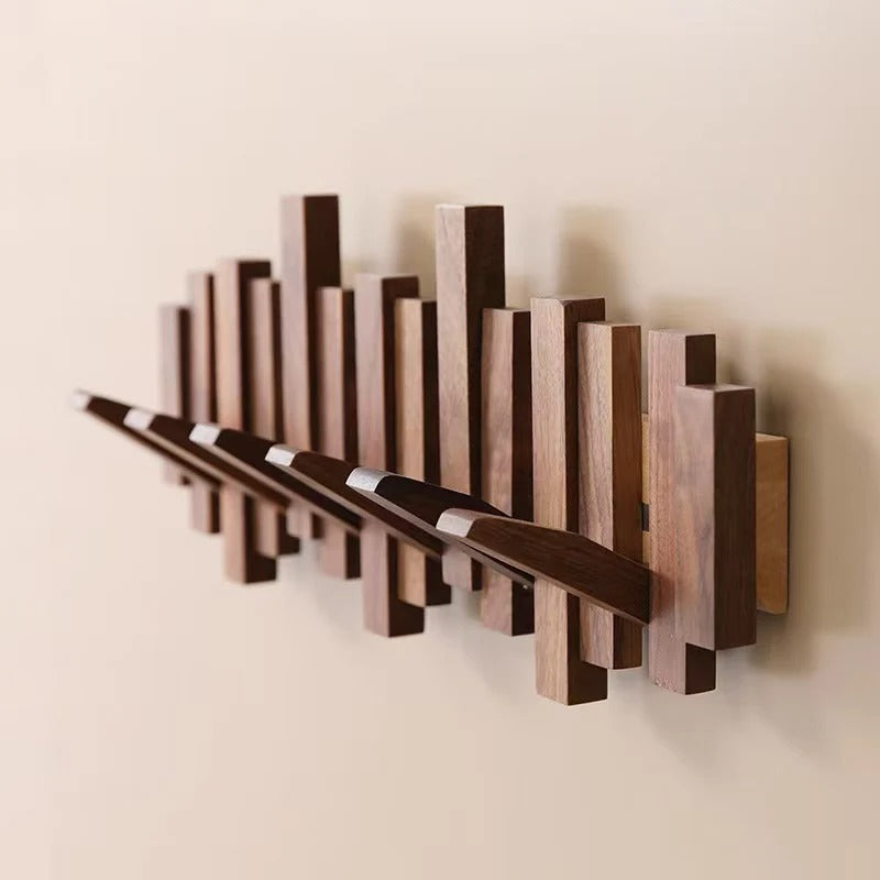 Perchero Estilo Piano - Nogal/Haya - Diseño Elegante