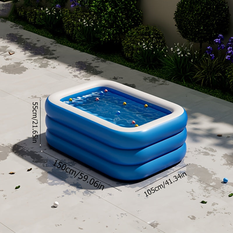 Piscina hinchable rectangular 150cm - 3 capas resistentes