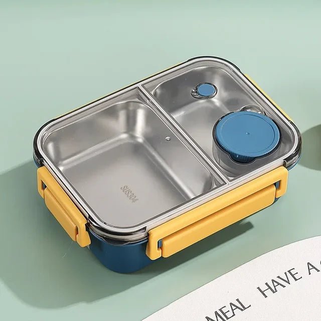 Compacte lunchbox met vakken en transparant deksel